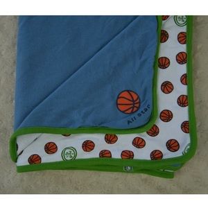 Good Kids by Life is Good All Star Baby Blanket Basketball Green Blue White
